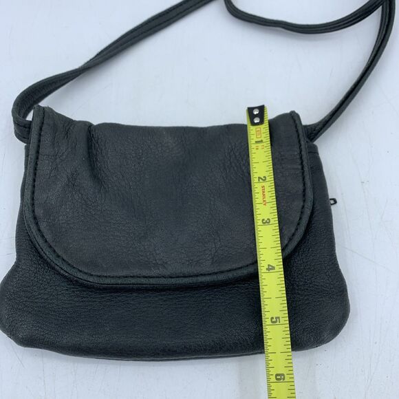 Vtg Raven Works Y2K 90’s Leather Crossbody Bag Mini Grunge Boho Whimsigoth Goth - Picture 3 of 8
